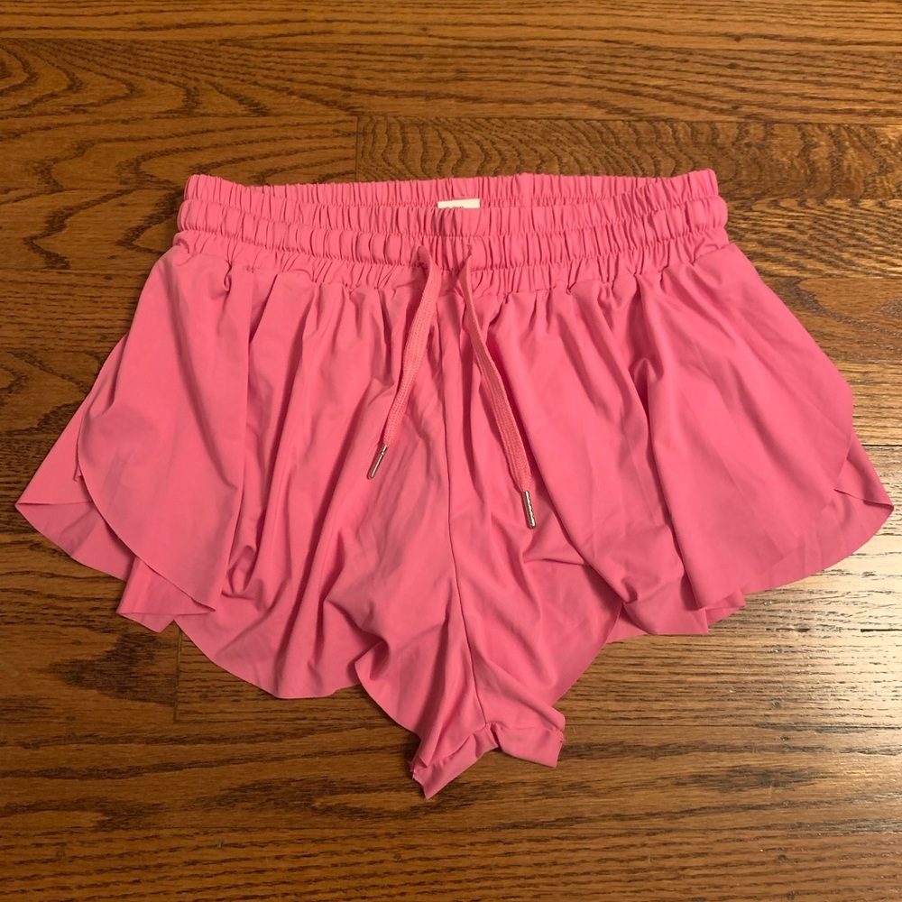 Tiktok pink butterfly athletic shorts